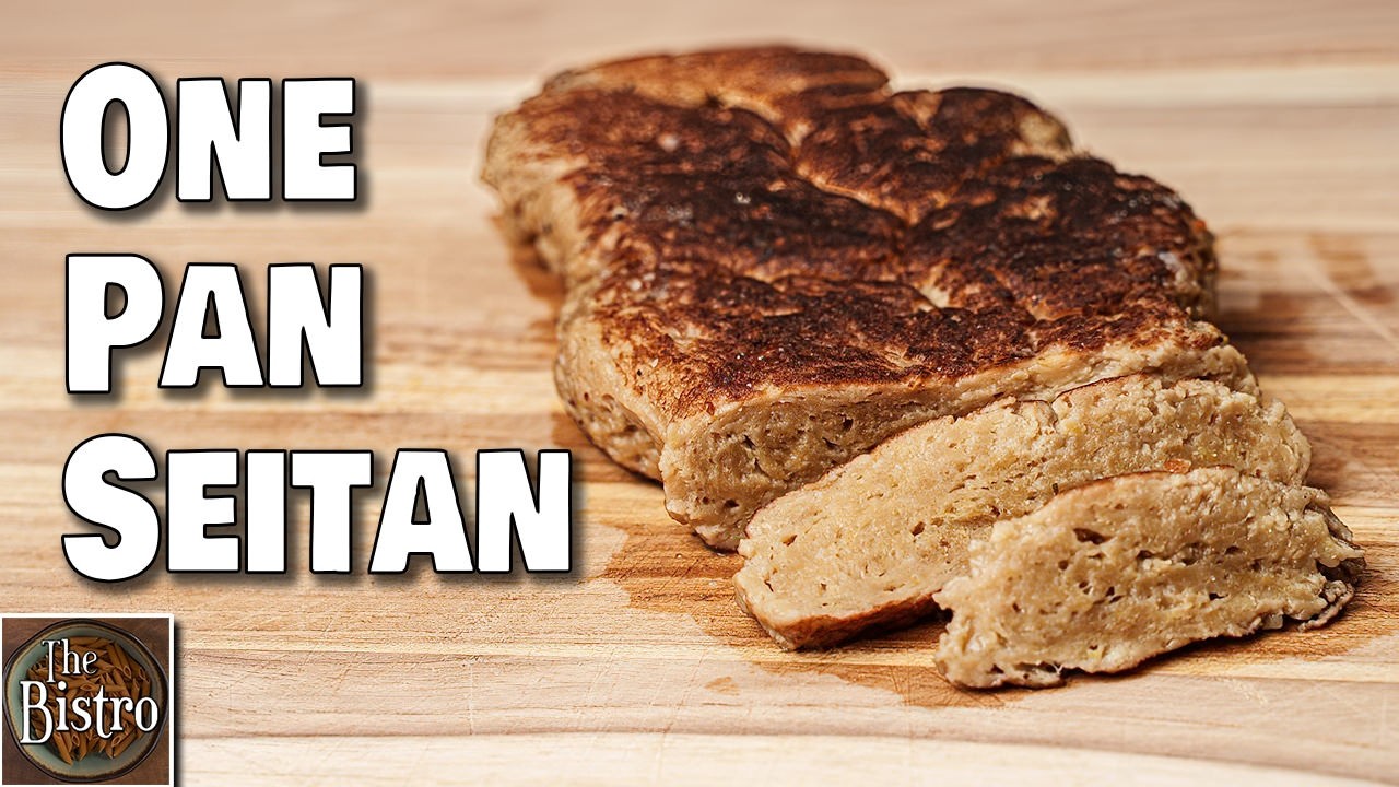 Easy Seitan Recipe - All in One Pan! (no oil, low fat))