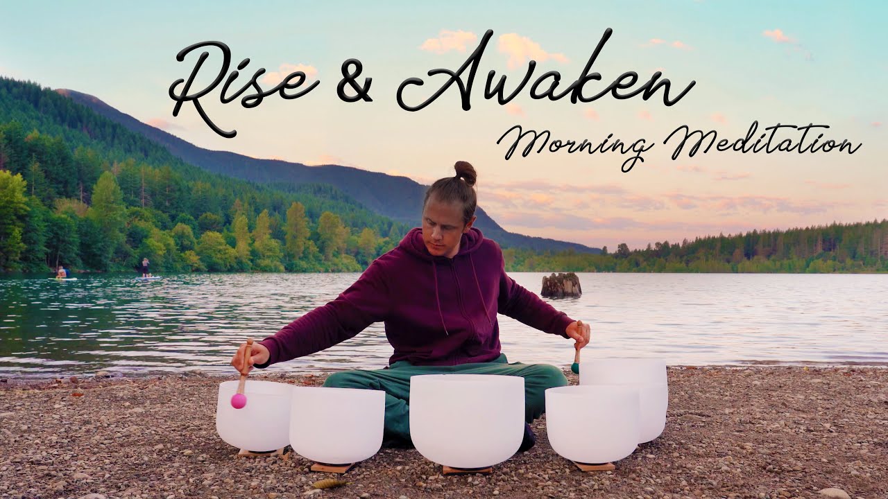 A Guided Morning Meditation to Start the Day at Ease | Stress | Mindfulness | Crystal Singing Bowls