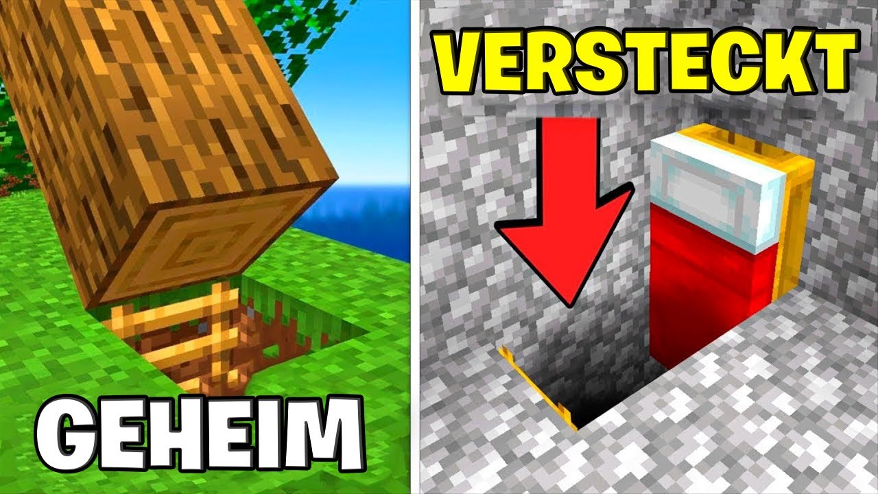 13 GEHEIMG&Auml;NGE in MINECRAFT die du bauen musst!