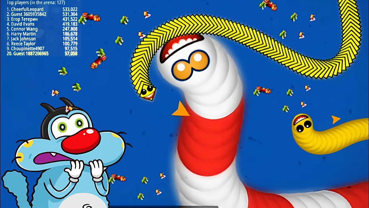 Worms zone.io oggy A Big snake Saamp Wala game Giant Slither Jack cartoon voice
