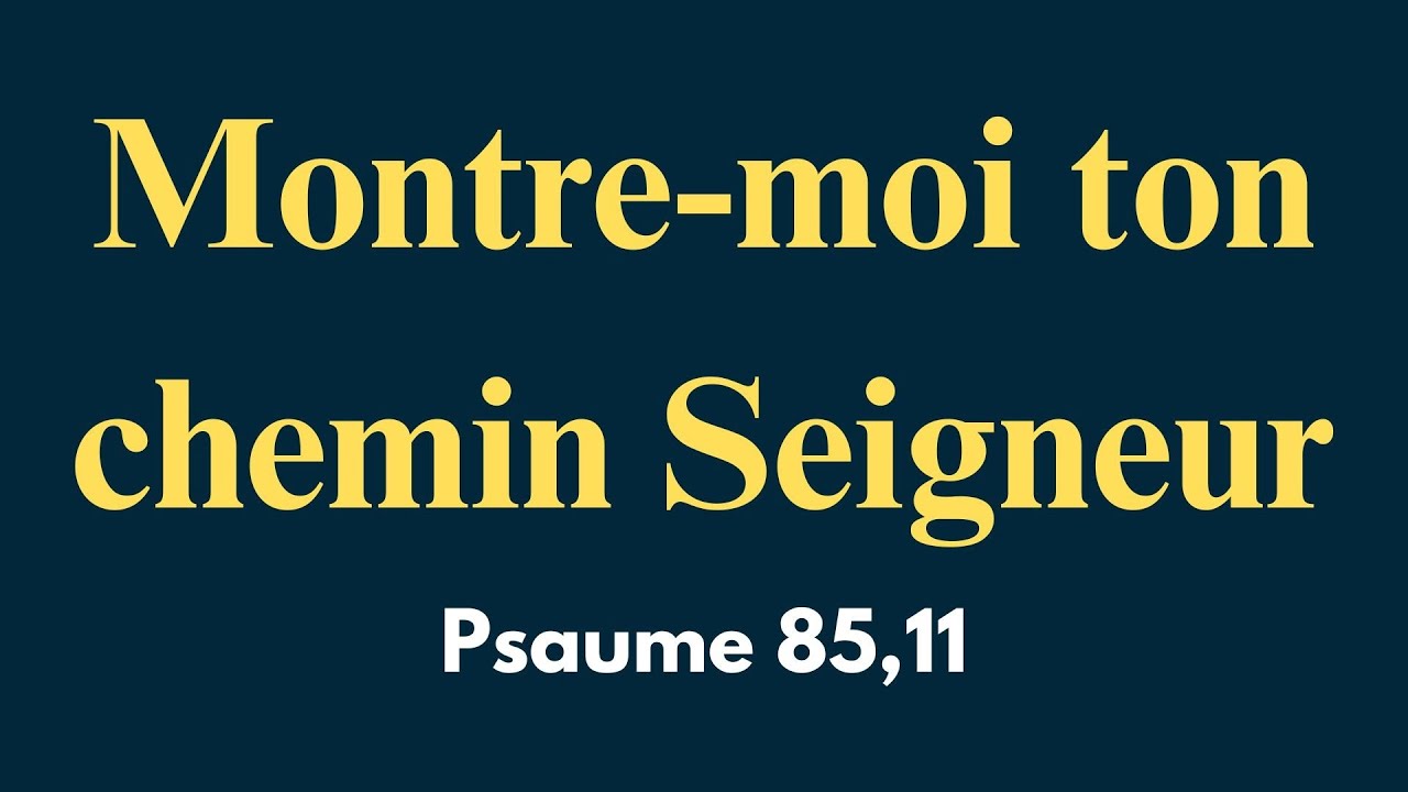Montre-moi ton chemin Seigneur (Psaume 85,11)