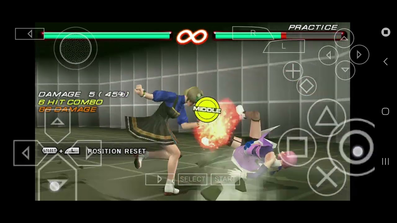 ZC Alisa Combo 1 Tekken 6 [PSP] with walls