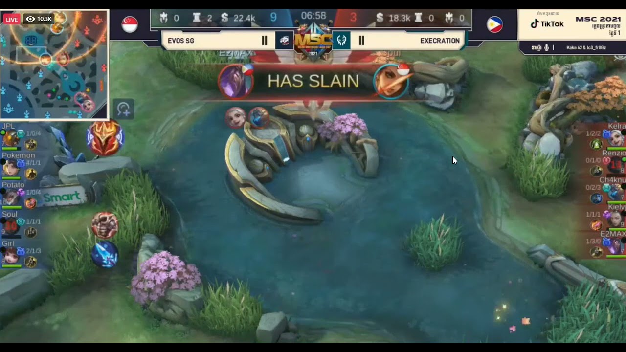 MSC 2021 game1 team evos SG vs execration.