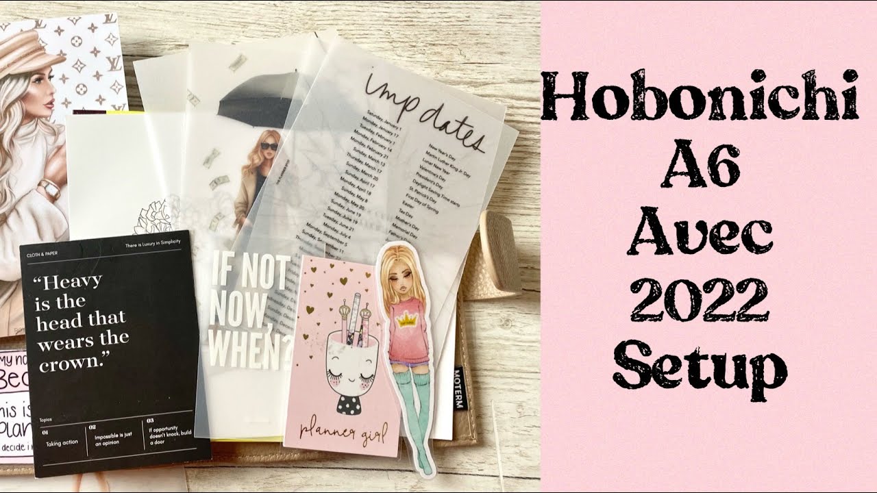 Hobonichi A6 Avec setup 2022