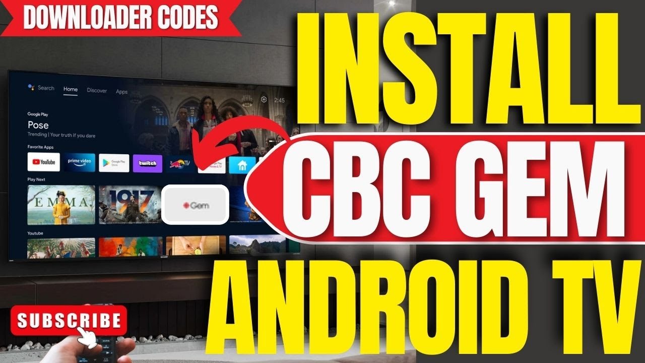 ✅Как установить приложение CBC Gem на любой Android TV, ТВ-приставку или Google TV (код загрузки ...