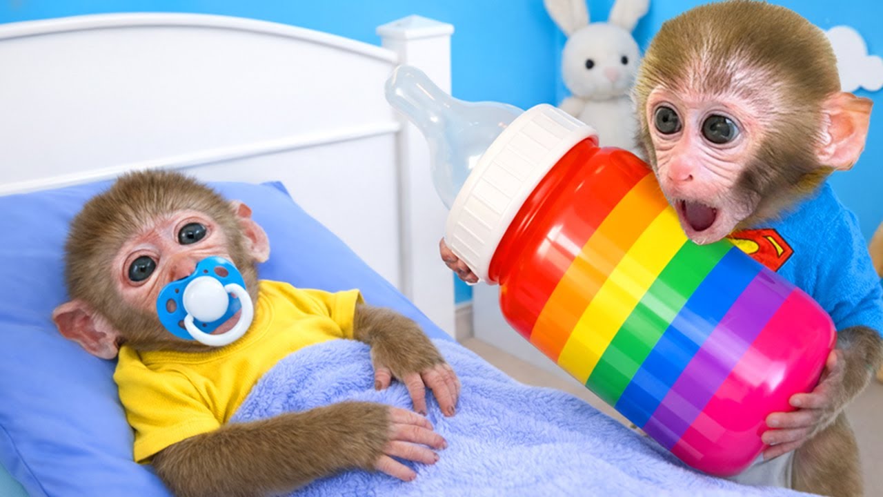 Affe JoJo gibt vor die Nanny für den kleinen Bruder zu sein | JoJo und Freunde