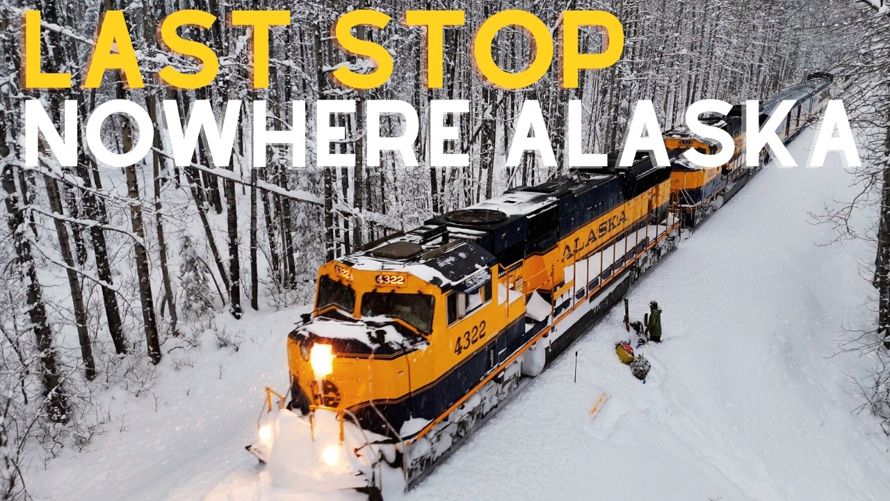 Hot Tent Camping In Winter Storm- Train Ride to Nowhere Alaska