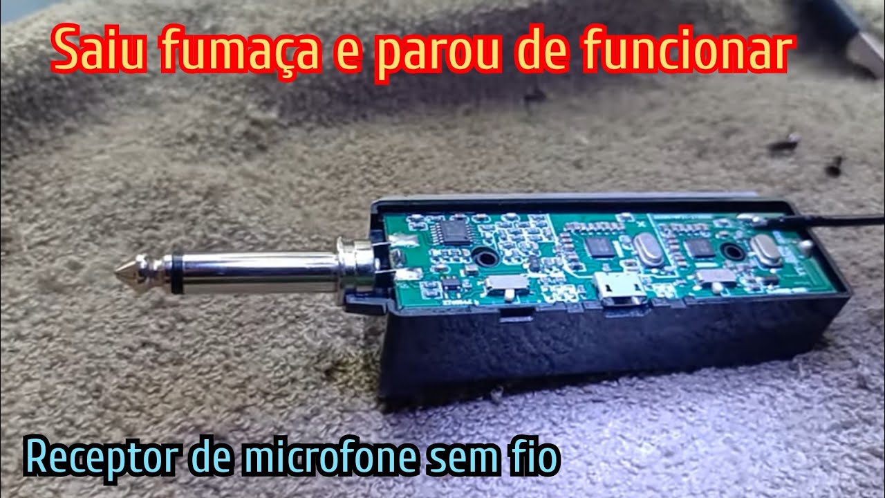 Receptor de microfone não funciona , microfone sem fio parou de funcionar será que tem conserto???