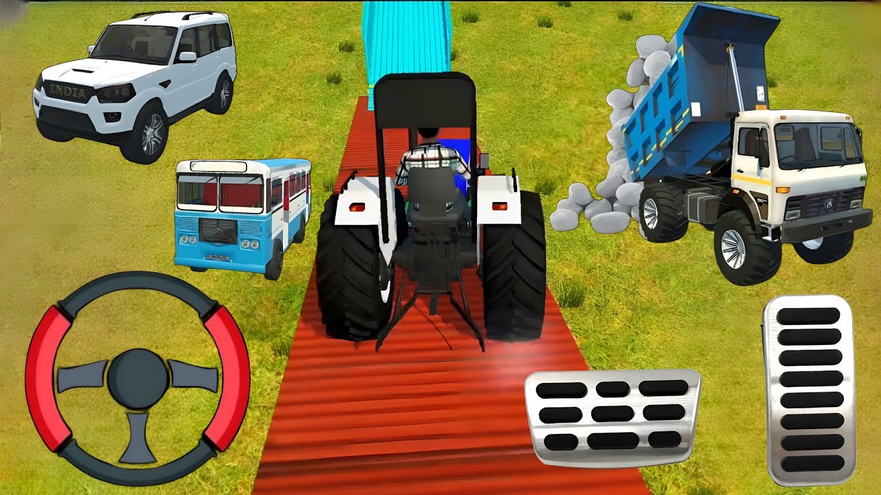 🚒 Drive JCB and Unloading Stone FromDumper in Game | Gadi Wala Game