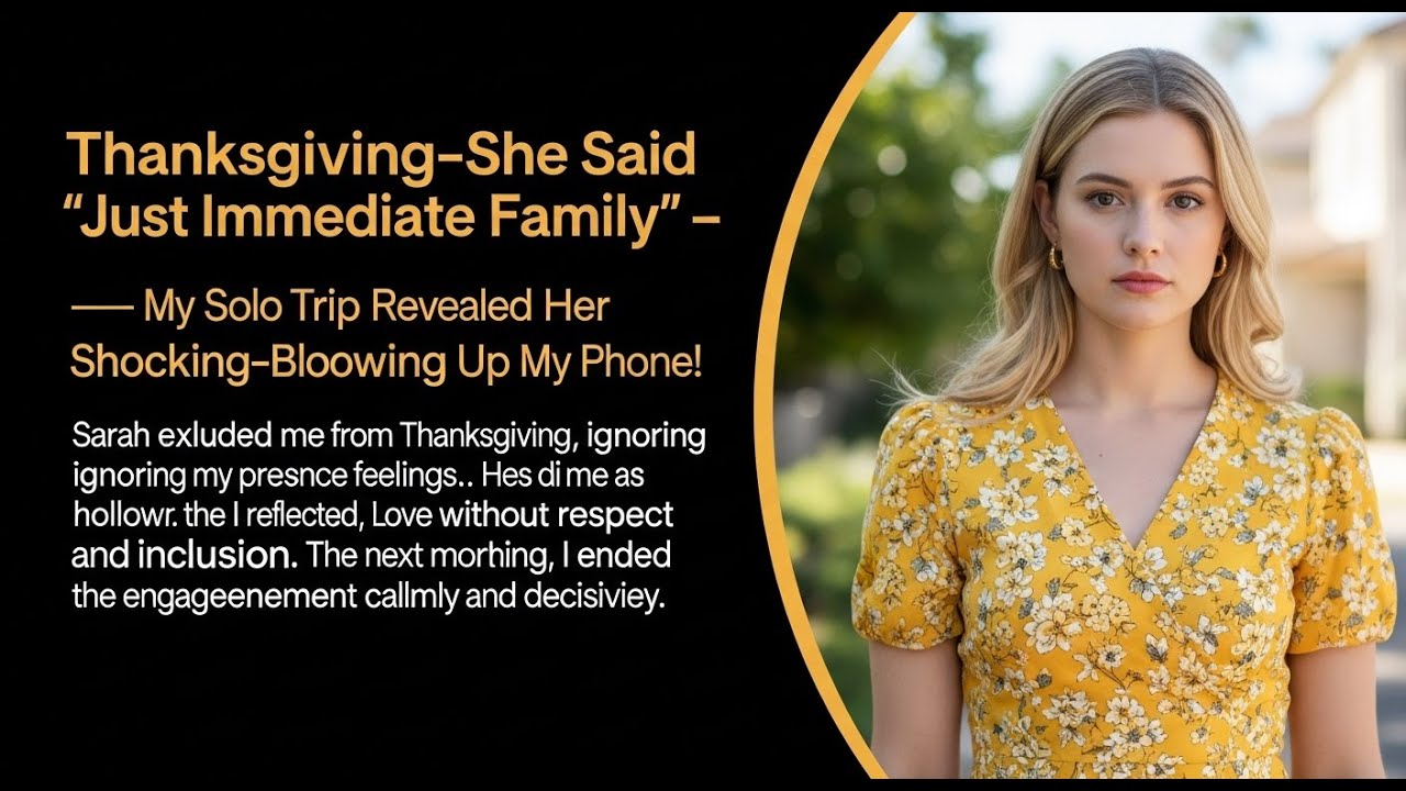 EXCLUDED From My Own Fiancée's Thanksgiving—She Said 'Just Family' | Betrayal Reddit Stories