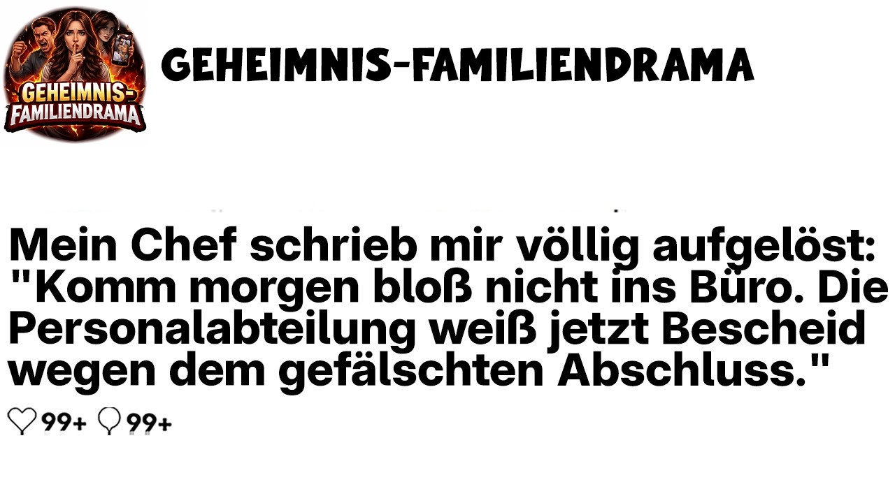 [KOMPLETT] Mein Chef schrieb: „Komm nicht zur Arbeit – HR entdeckte deinen falschen Abschluss.“
