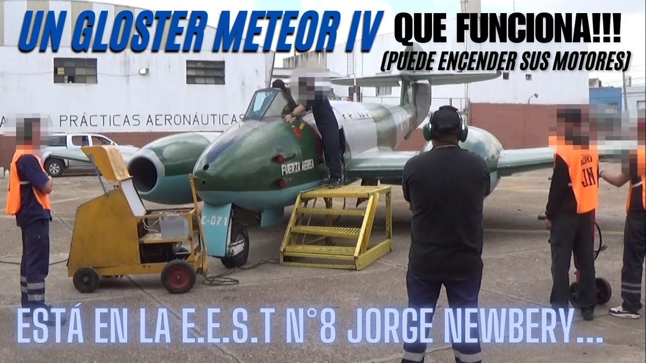 Gloster Meteor IV probando motores en la Expo Newbery - 08/11/2024