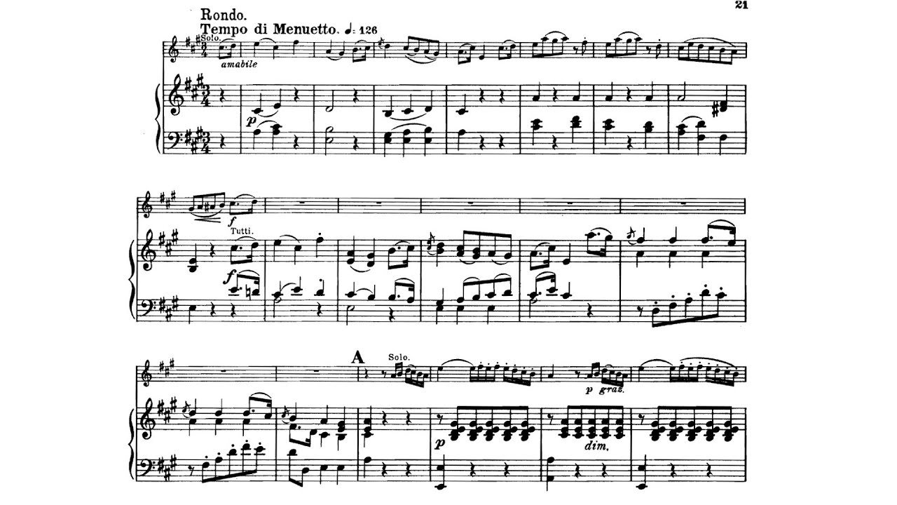 Mozart - Violin Concerto No.5, 3rd mov (Piano part)