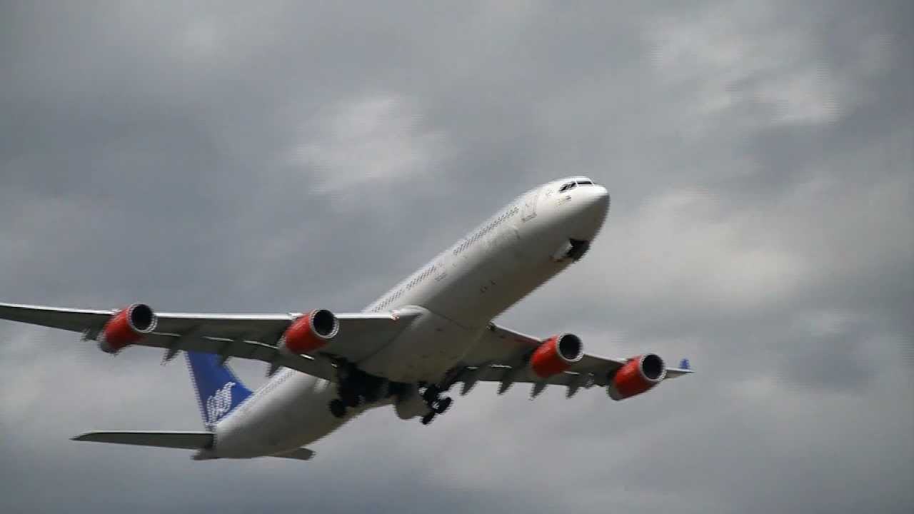 SAS Scandinavian Airlines Airbus A340-300 OY-KBA Take off at Narita