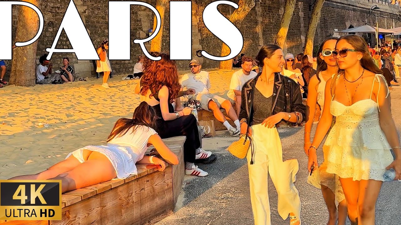 [🇫🇷Paris France 4K 120FPS Walking Tour] Paris Summer Sunset Walk  17/AUGUST/2025