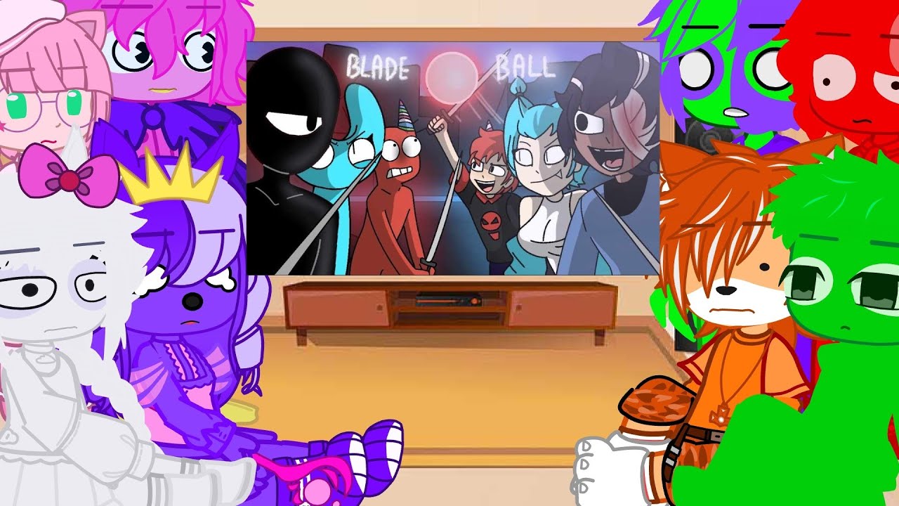 Garten of Banban 4 React To Monster vs Human Version Blade Ball Roblox II Naomi 🐰