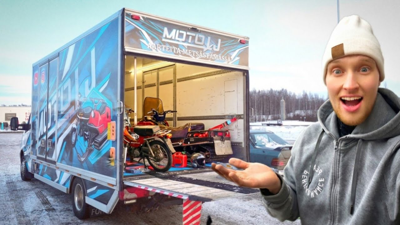 SPRINTTERI TÄYNNÄ ROMUA? | OSTIN KAKSI VANHAA KELKKAA JA MYSTEERI MOPON 🤔