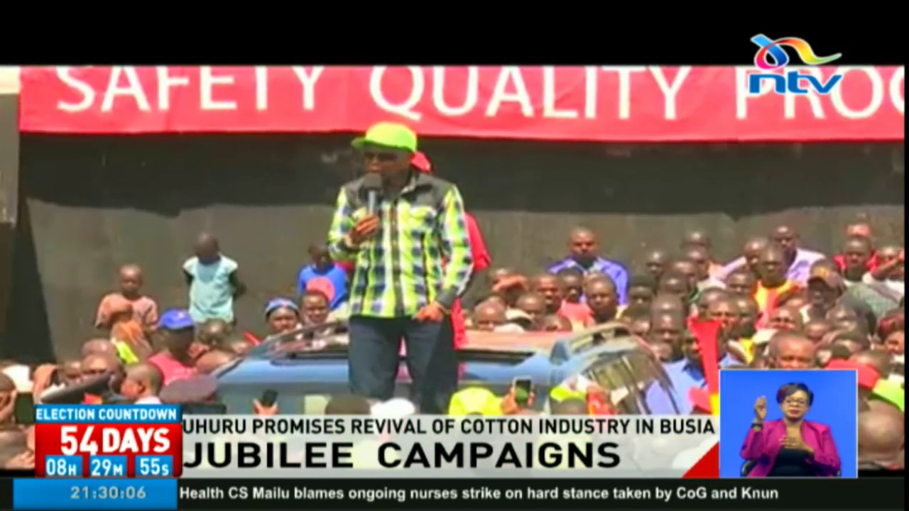Uhuru promises revival of cotton industry in Busia