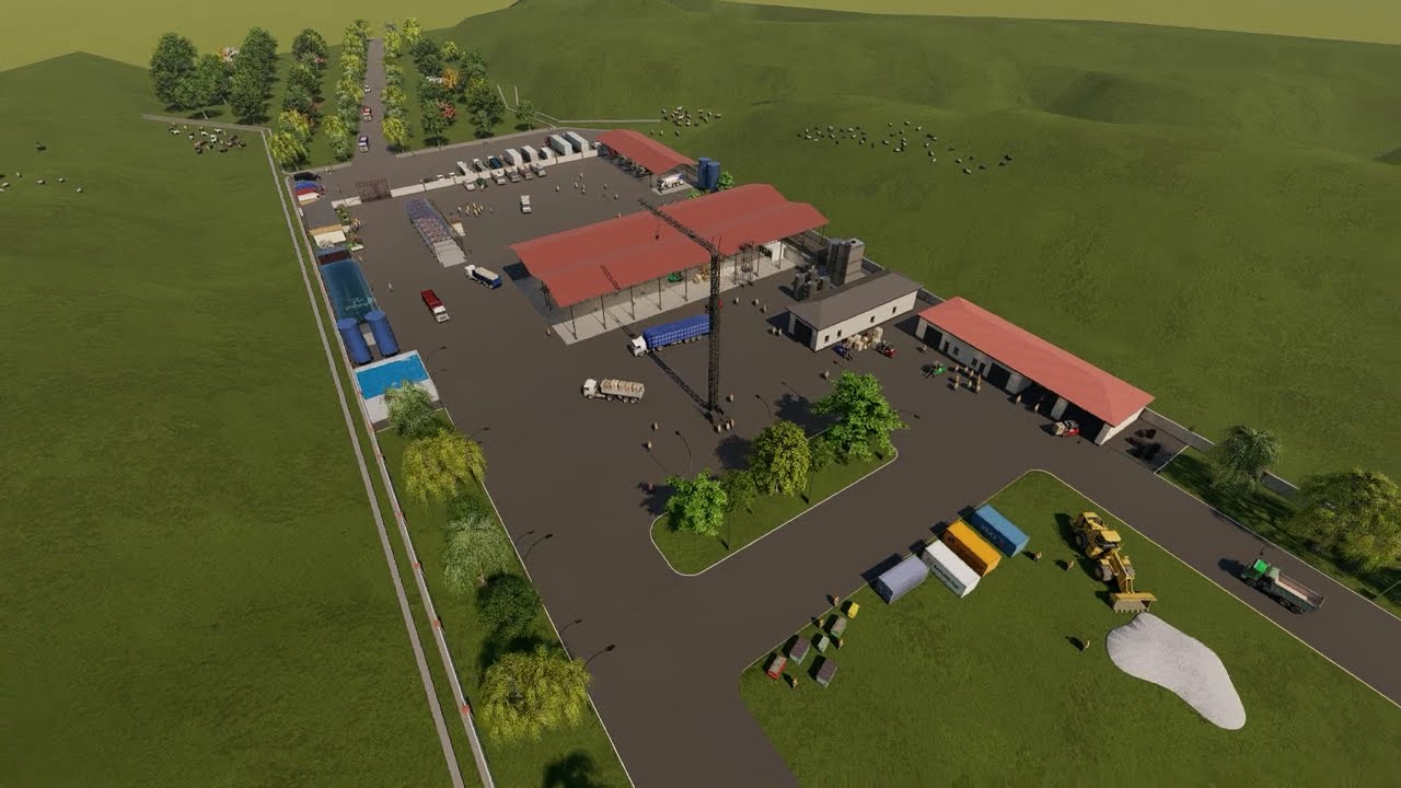 Waste processing plant. Завод по переработке мусора. Zavod po pererabotke musora