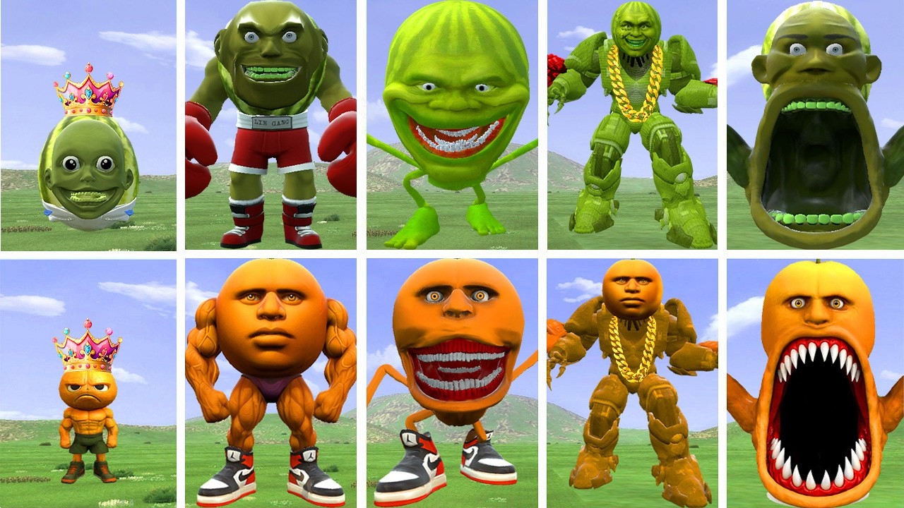 I DISCOVERED NEW EVOLUTIONARY FORMS OF KING LINGANG MELON VS KING ODINDINDUN ODINDIN IN GARRY'S MOD!