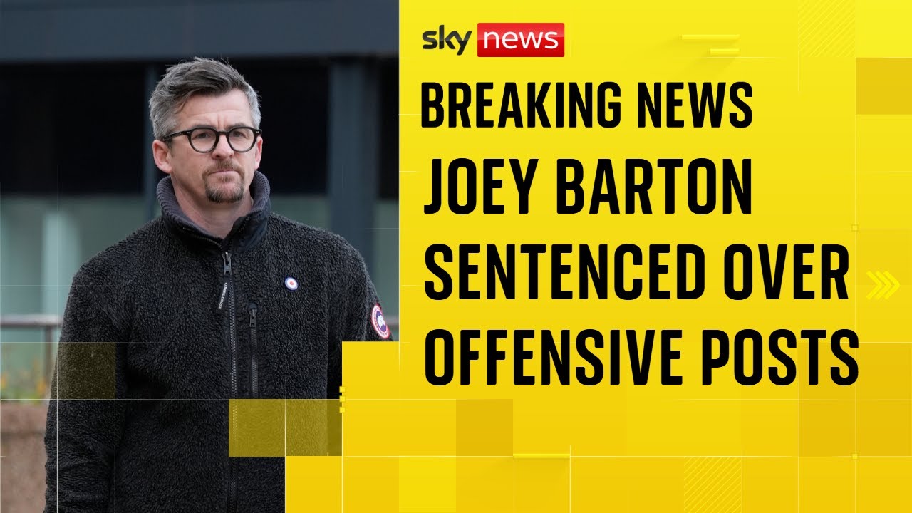 Ex-footballer Barton avoids jail over 'grossly offensive' social media posts