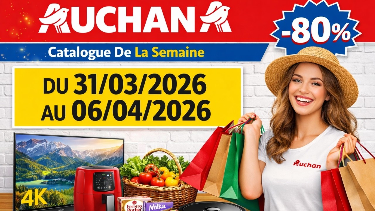 AUCHAN Catalogue De La Semaine Du 31/03/2026 AU 06/04/2026 AUCHAN Solde et Arrivage De La Semaine