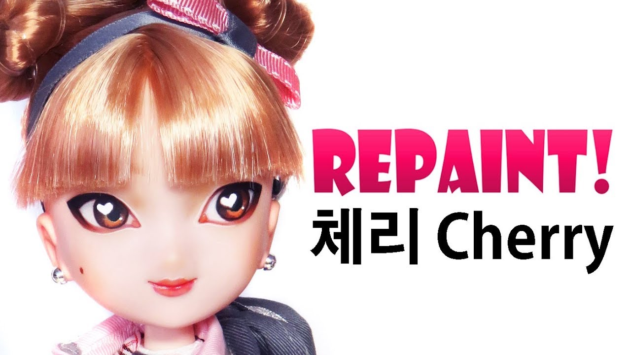 Repaint! 체리 여학생 인형 리페인팅 Korean doll face up