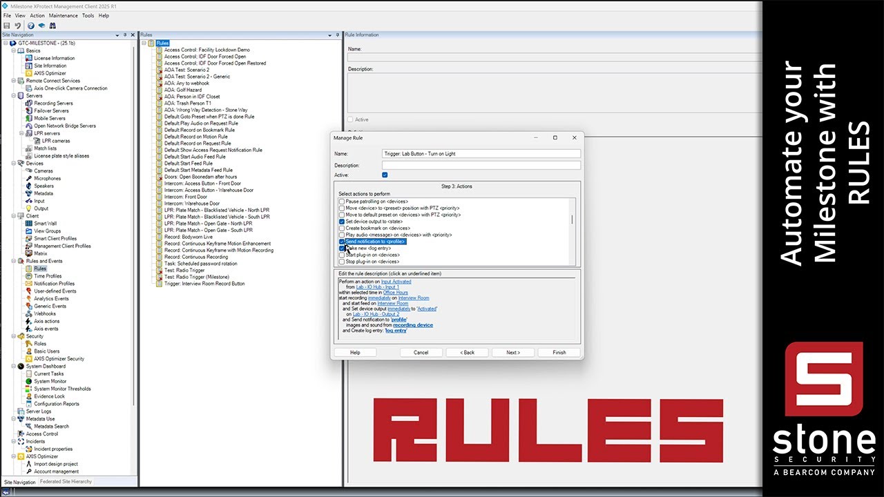 Security & Sandwiches, May 2025: Automating your Milestone System with Rules