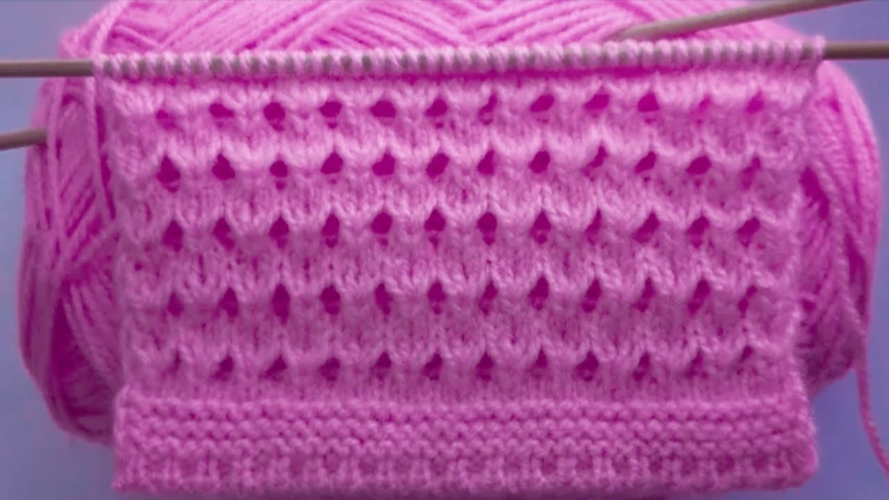 तीन फंदे का बुनाई डिजाइन।knitting pattern | for cordigan/scarf/sweater & baby boy & girl