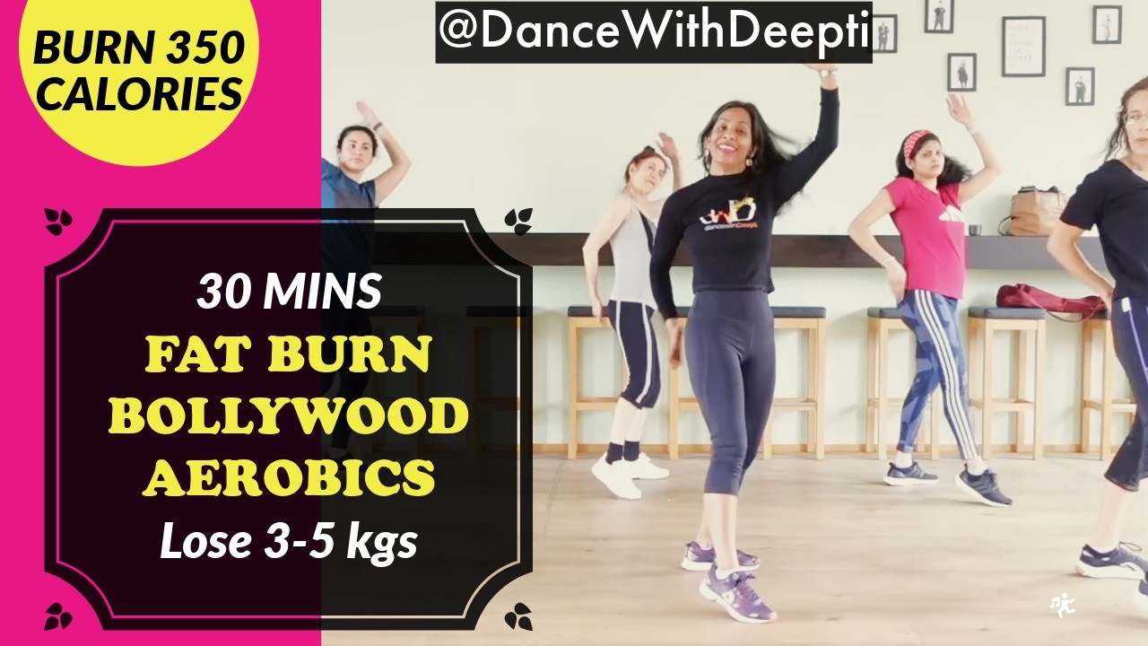 DWD120 - BURN BELLY fat + Leg + Arm Fat - 30mins Aerobics Workout #dancewithdeepti
