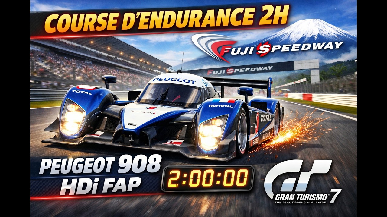 2H D’ENDURANCE AU FUJI 🏁 | Peugeot 908 HDi FAP | Gran Turismo 7