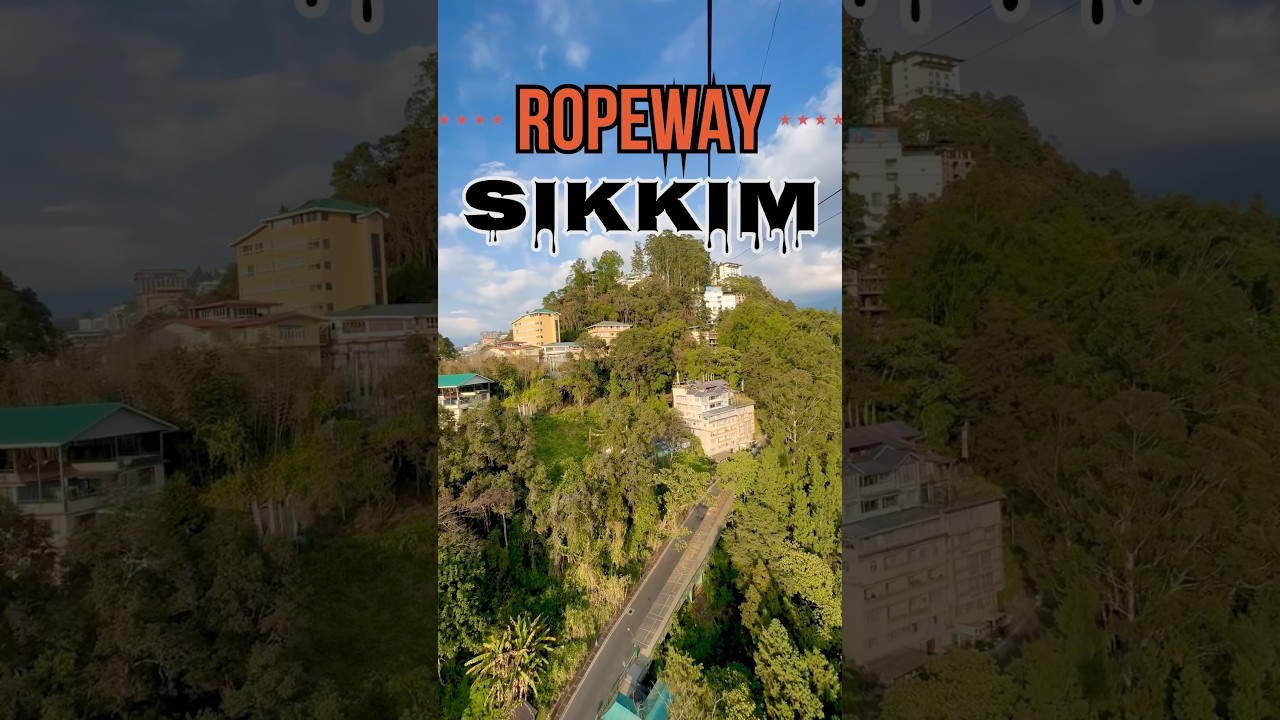 Ropeway experience in Gangtok. Things to do in Sikkim. Sikkim tour guide #sikkimtour #ropeway