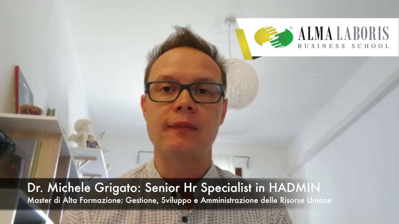 Il dottor Michele Grigato, Senior HR Specialist, del Master in Risorse Umane del 2017