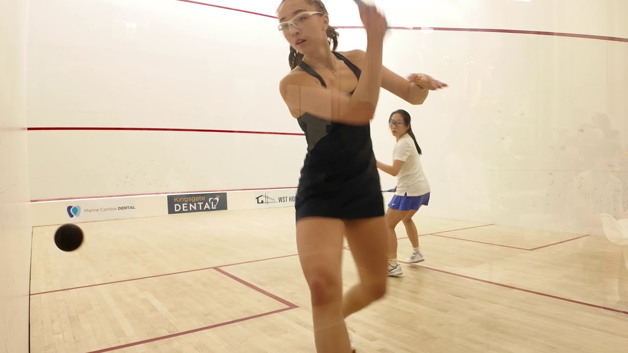Maria Min v Hermione Cao--Corner View--Arbutus Open Squash Championship 2024-Women's Pro Event.