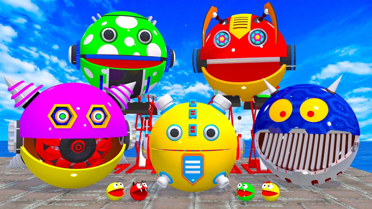 MS PACMAN VS DEVIL PACMAN - The Battle Between SIX SUPER ROBOT PACMAN