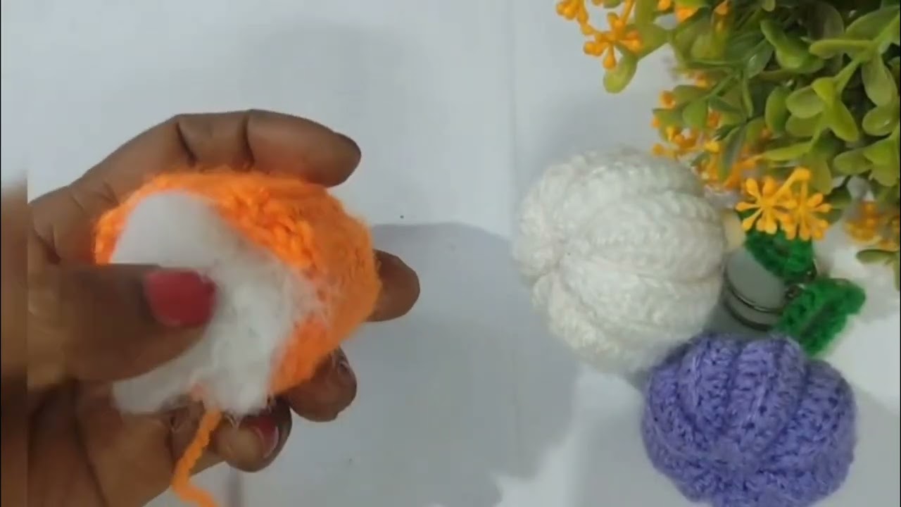 Woolen Pumpkin Keychain Making | Hand Made Keychain Craft | Easy Woolen Craft Tutorial