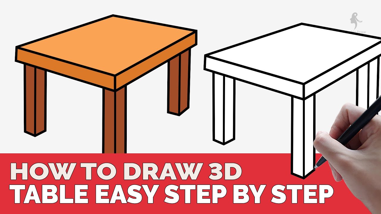 HOW TO DRAW 3D TABLE EASY