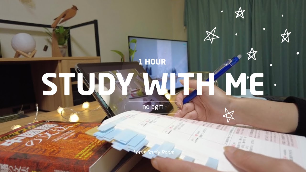 1 Hour Study With Me | Real Ambient Sounds | No Music