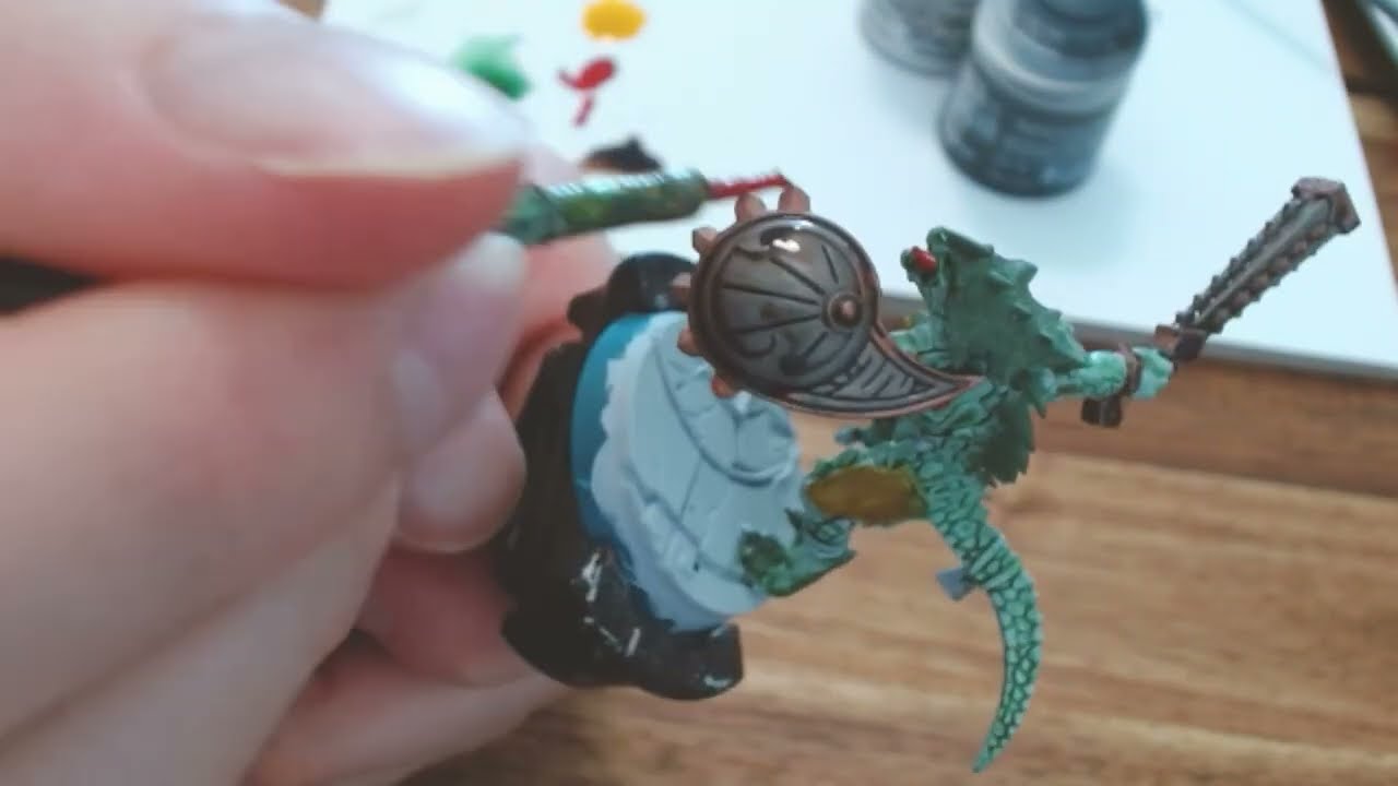 Seraphon painting (Warhammer Underworlds the jaws of itzl warband)