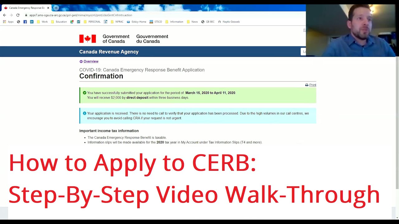 Step-By-Step Video Walk-through - Apply for Canada Emergency Response Benefit (CERB) on My Account