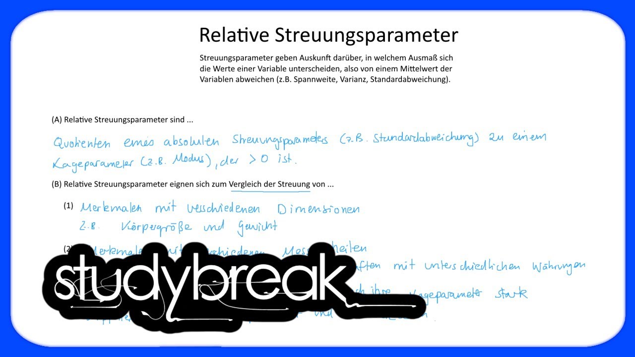 Relative Streuungsparameter | Statistik