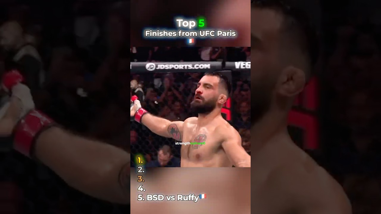 Top 5 Finishes from UFC Paris! 🔥 🇫🇷 #ufc #ufcvideo #ufcparis
