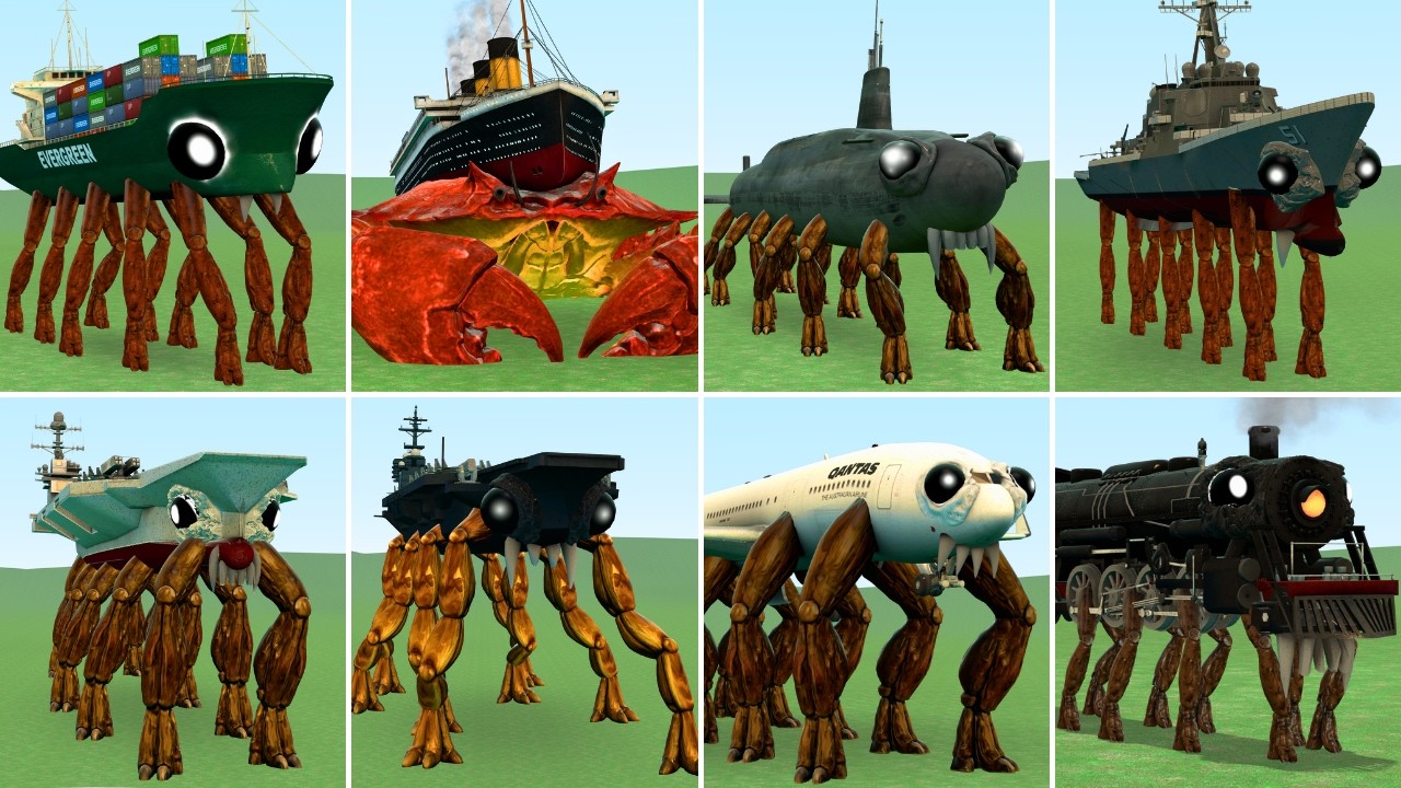 Who Is The Fastest & Strongest Among All Crab Vehicles In Garry's Mod?