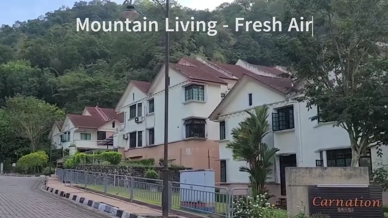 Penang Malaysia Suburban Neighborhood Walk Through $350K Homes Up in the Mountains Fresh Air Living