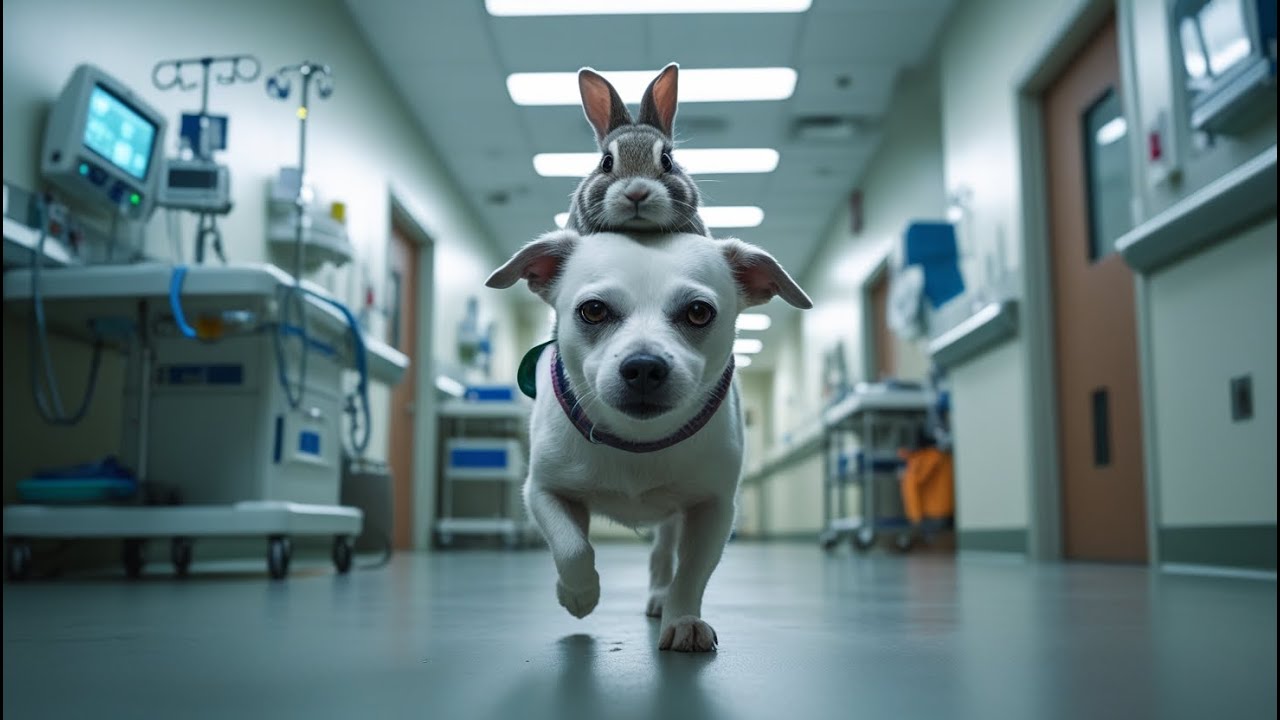 Brave White Dog Rescues Little Gray Rabbit | Emotional Animal Rescue Story