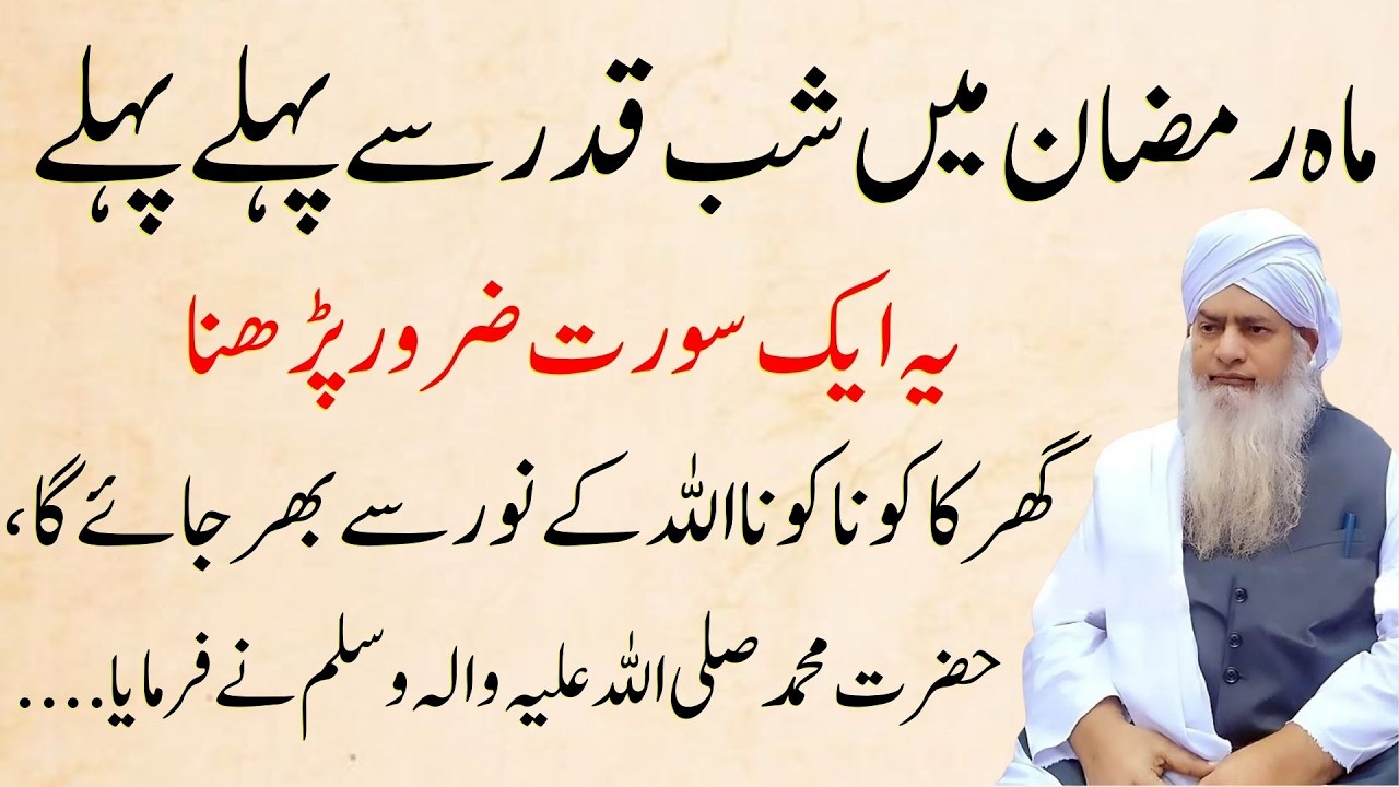 🕋 Ramzan Special Bayan 2026 | Mehraj Se Pehle Ye Surah Parhne Ki Fazilat | Peer Zulfiqar Naqshbandi