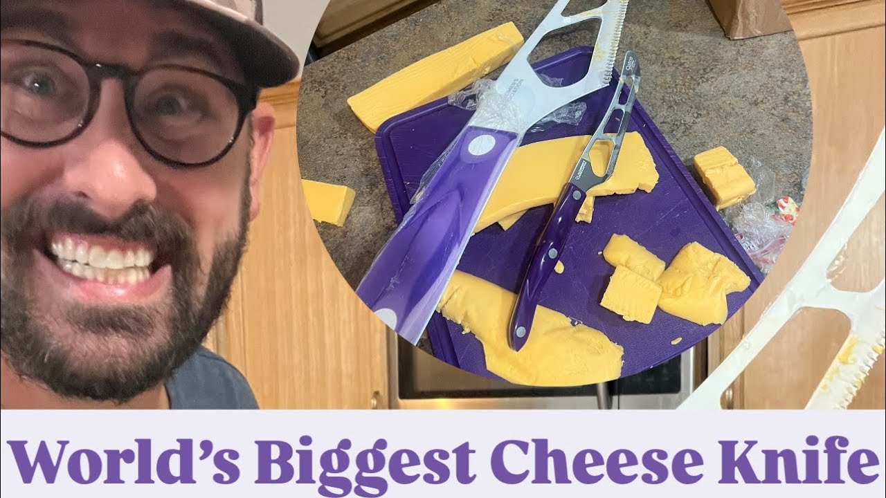 World's Biggest Cheese Knife | Purple Cutco Cheese Knife