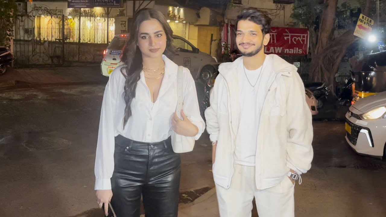Ayesha Khan With EX-BF Munawar Faruqui Arrives For Dinner Party