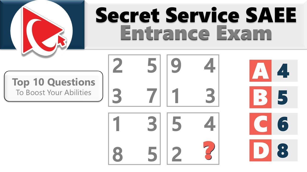 How to Pass SAEE (SECRET SERVICE AGENT ENTRANCE EXAM) - Questions and Answers with Solutions