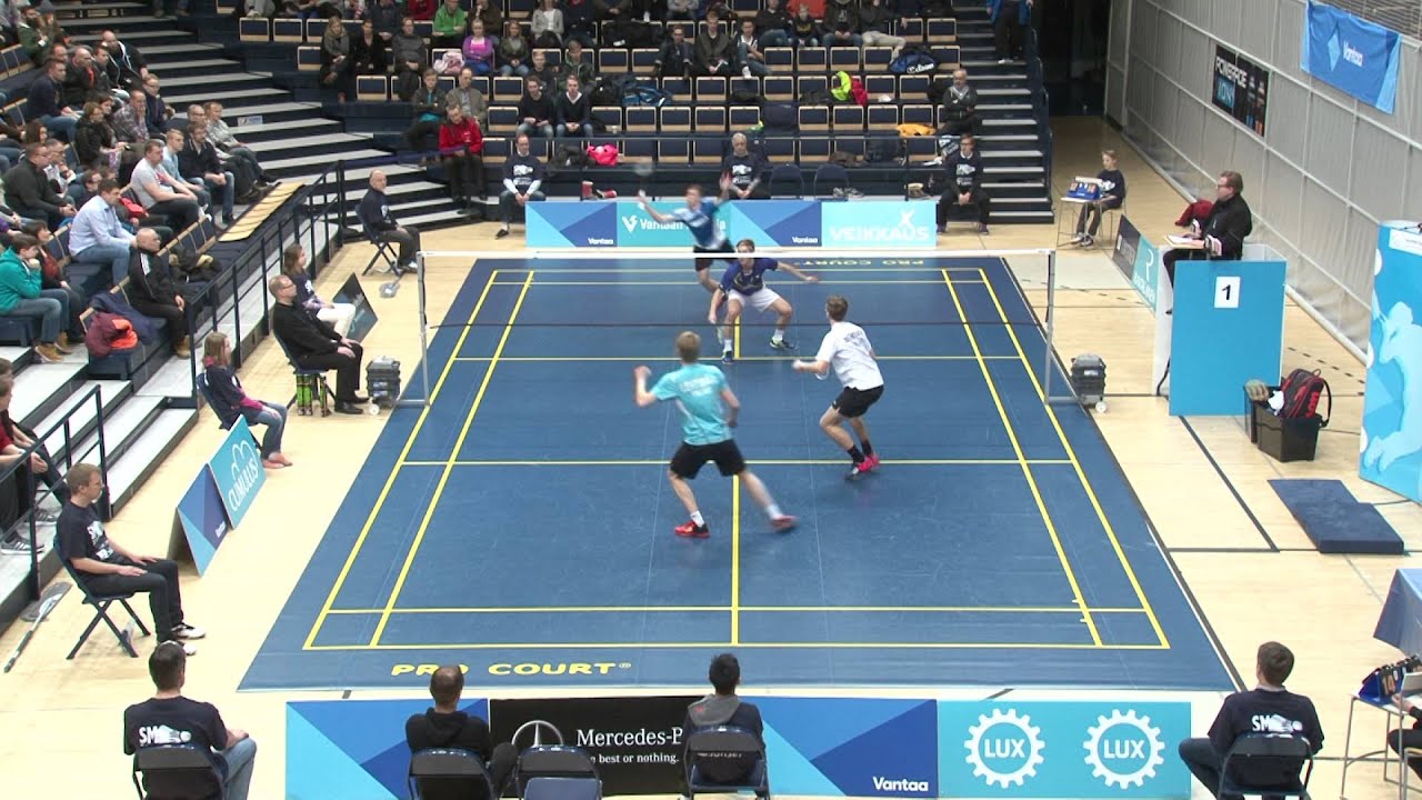 SM-sulkapallo 2016: miesten nelinpeli Aarnio/Heino - Lehtimäki/Nieminen